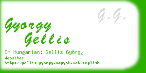 gyorgy gellis business card